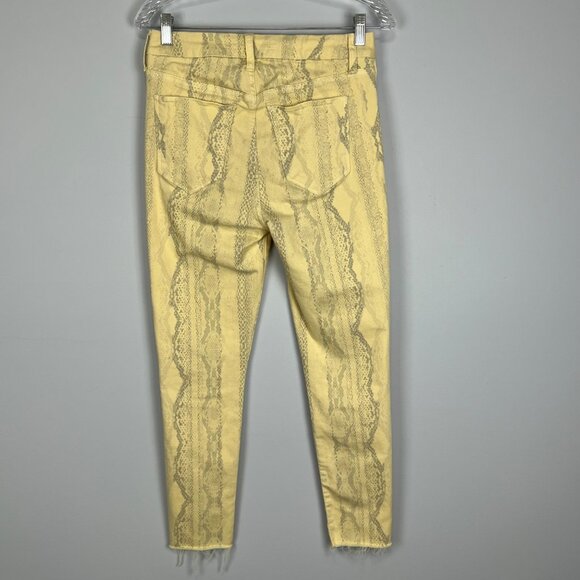 Joes Jeans Womens Hi Rise Honey Jeans Curvy Skinny Ankle Yellow Snake size 28 - Picture 4 of 12